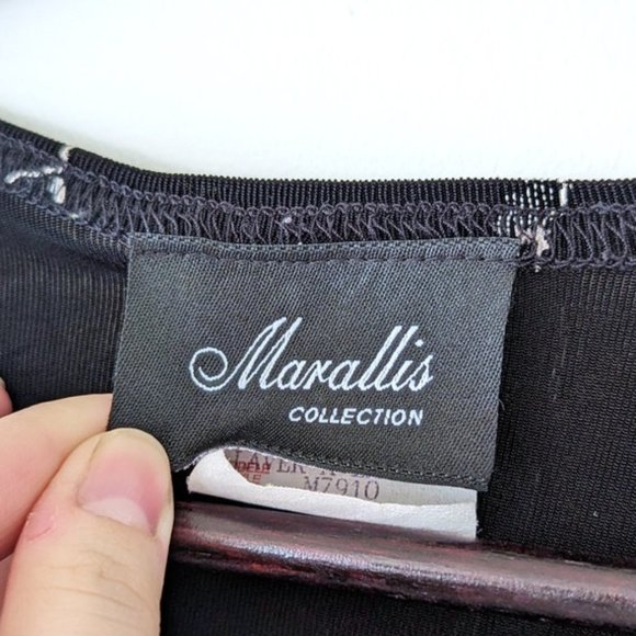 VINTAGE 90s Abstract Print Tank Top Grunge Goth Retro Sleeveless Black & White - Picture 3 of 8